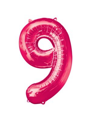 BALÃO PINK NUMERO 9